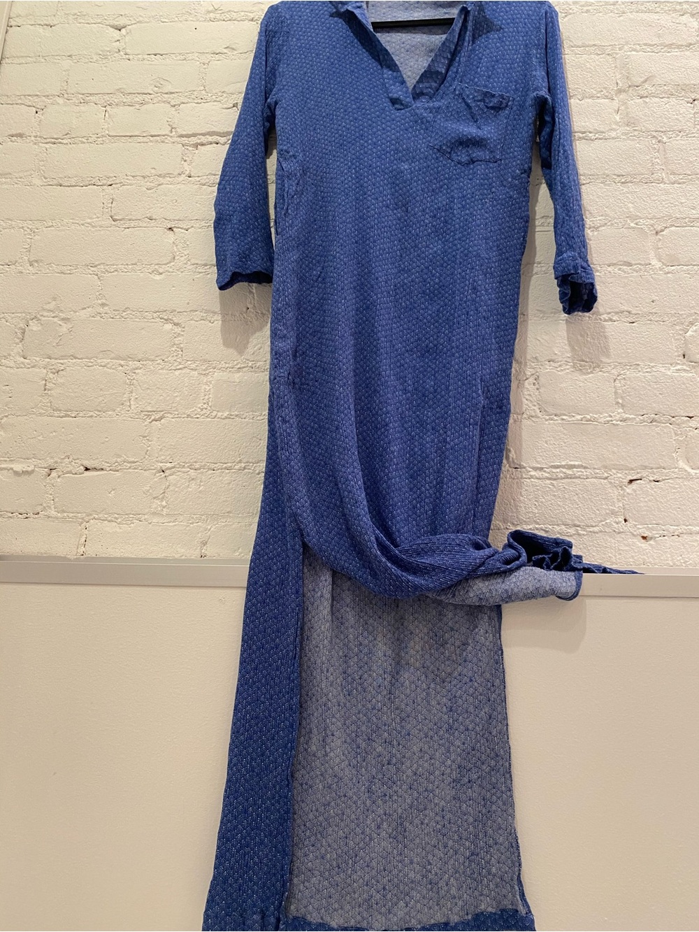 Norya Ayron Moroccan Designer Light woven
Blue 3/4 Sleeve Tunic Maxi Size - Picture 4 of 8